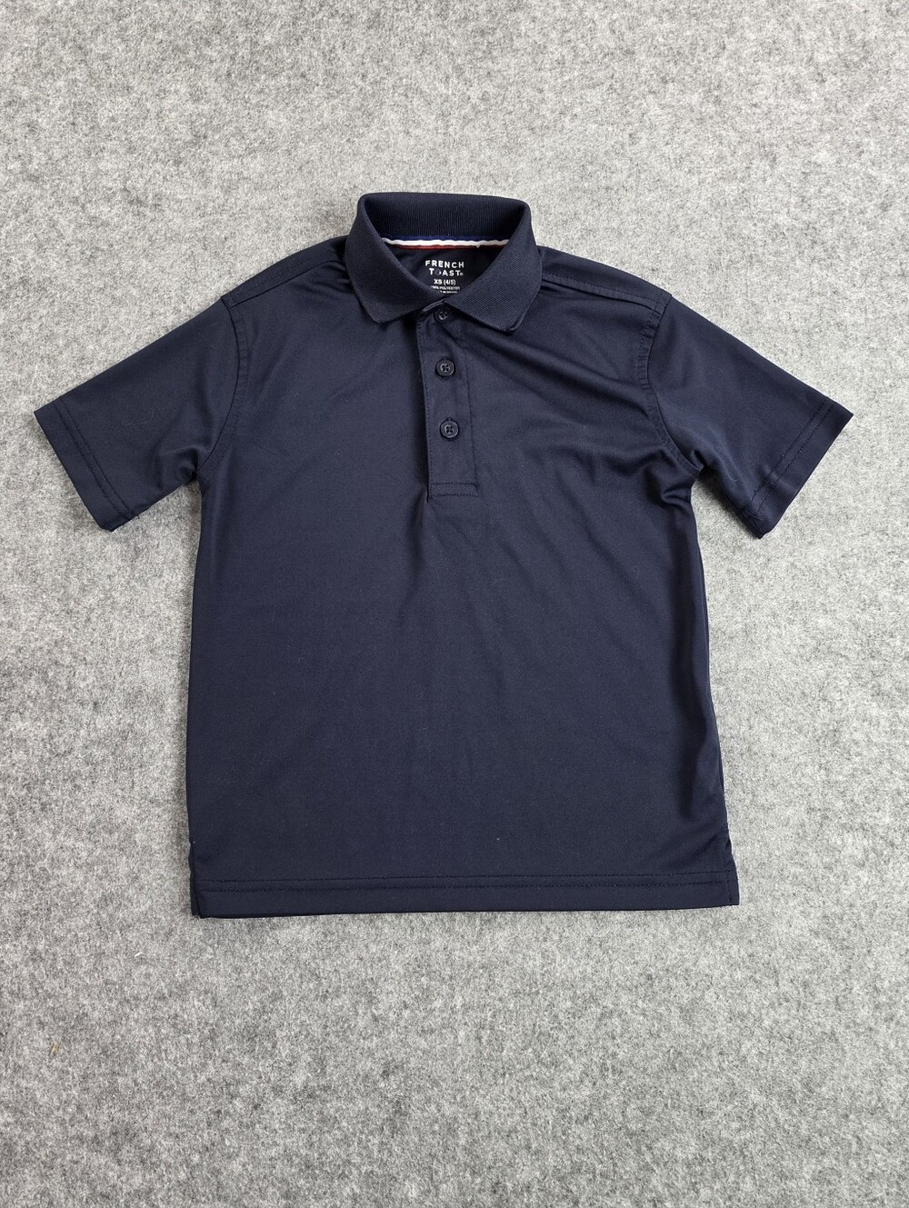 French Toast Girls XS Navy Blue Short Sleeve Polo Shirt Top